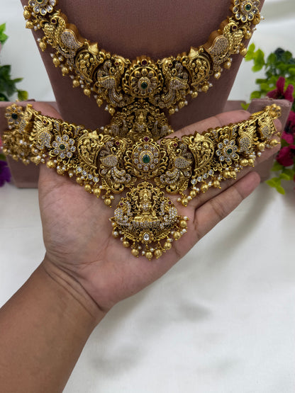 Chaitali South Temple Combo Necklace Set