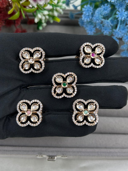 Harshada Moissanite Ring (Adjustable)