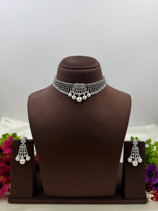 Sophia American Diamond Choker Set
