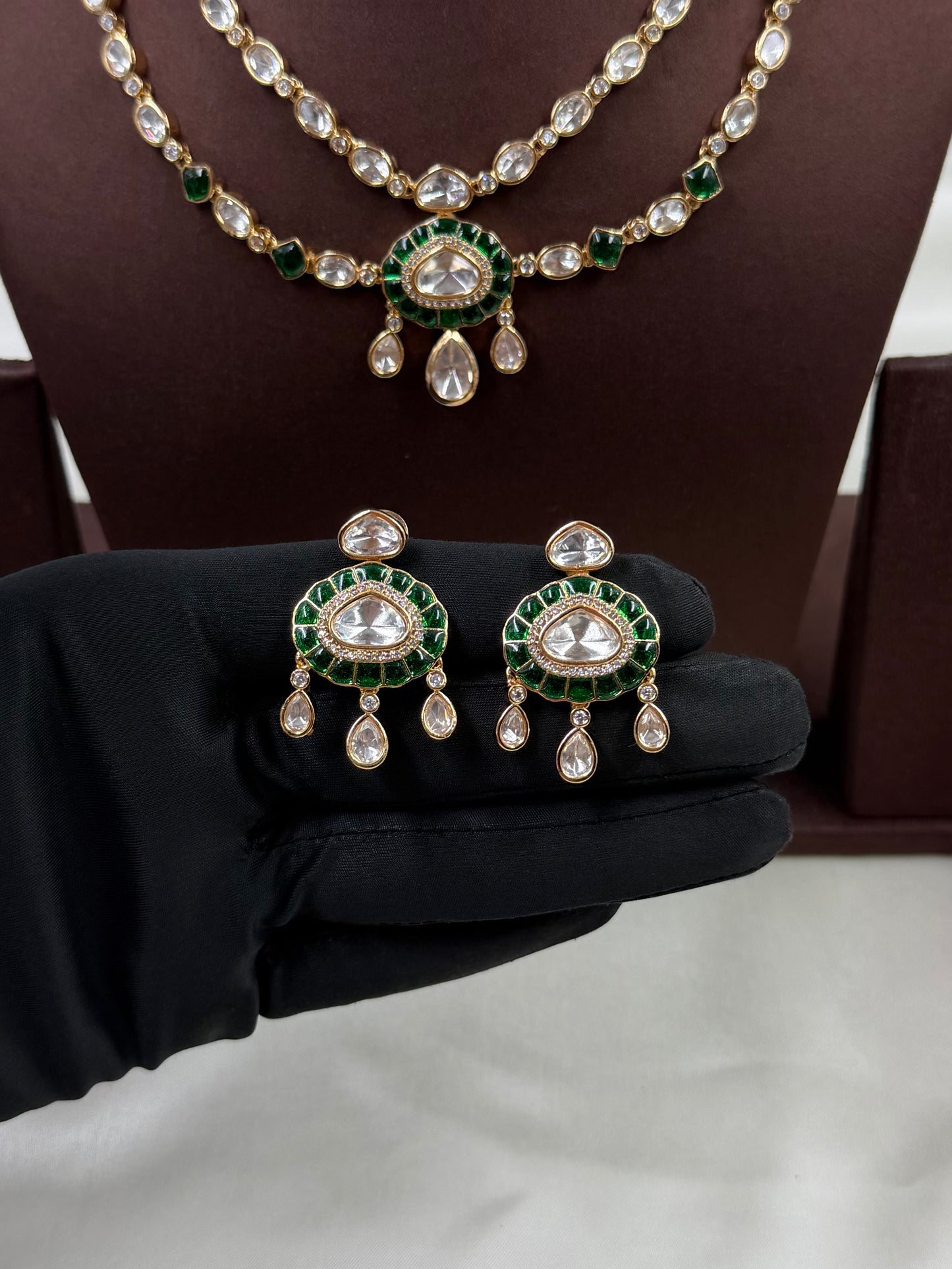 Ruhi Moissanite Double Layering Necklace