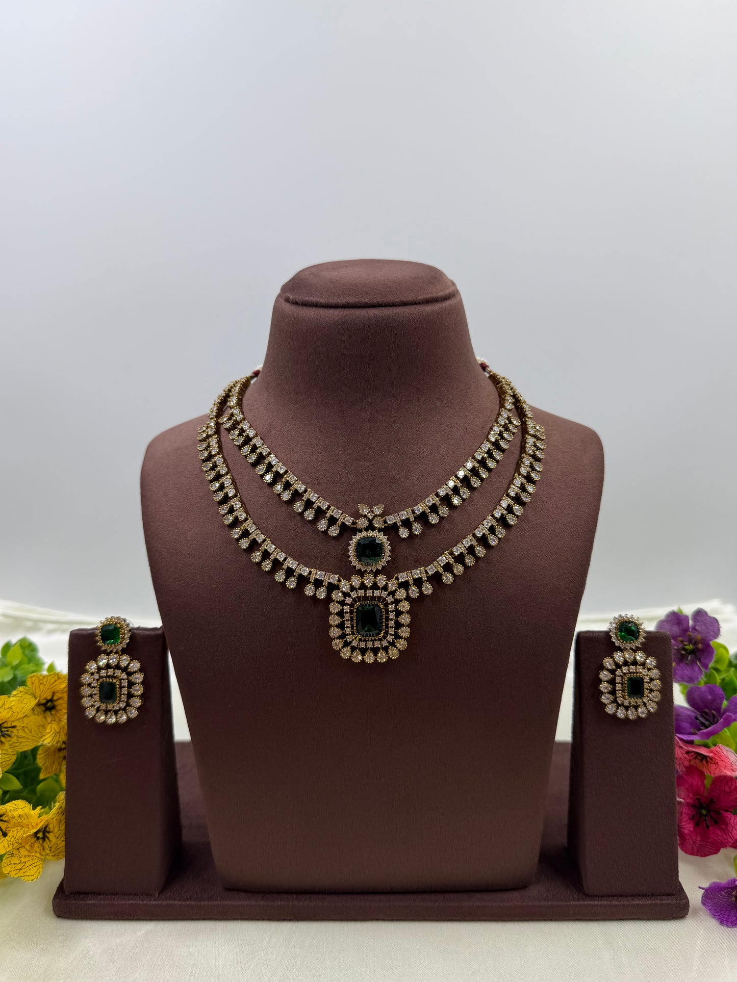 Anushka Victorian Premium Double Layer Necklace
