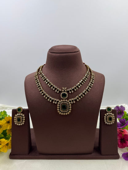 Anushka Victorian Premium Double Layer Necklace