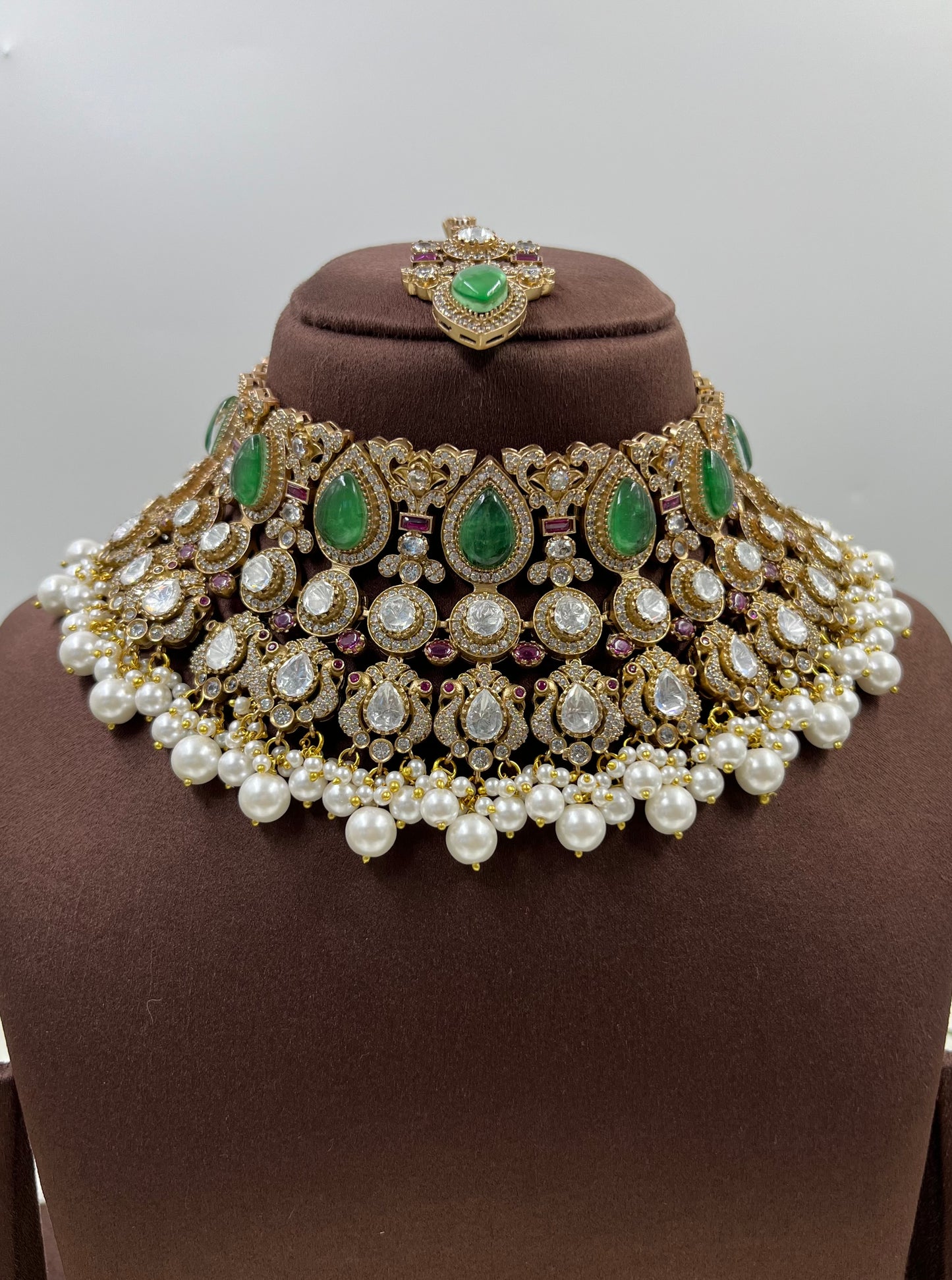 Hina Jaipuri Kundan Choker Necklace Set