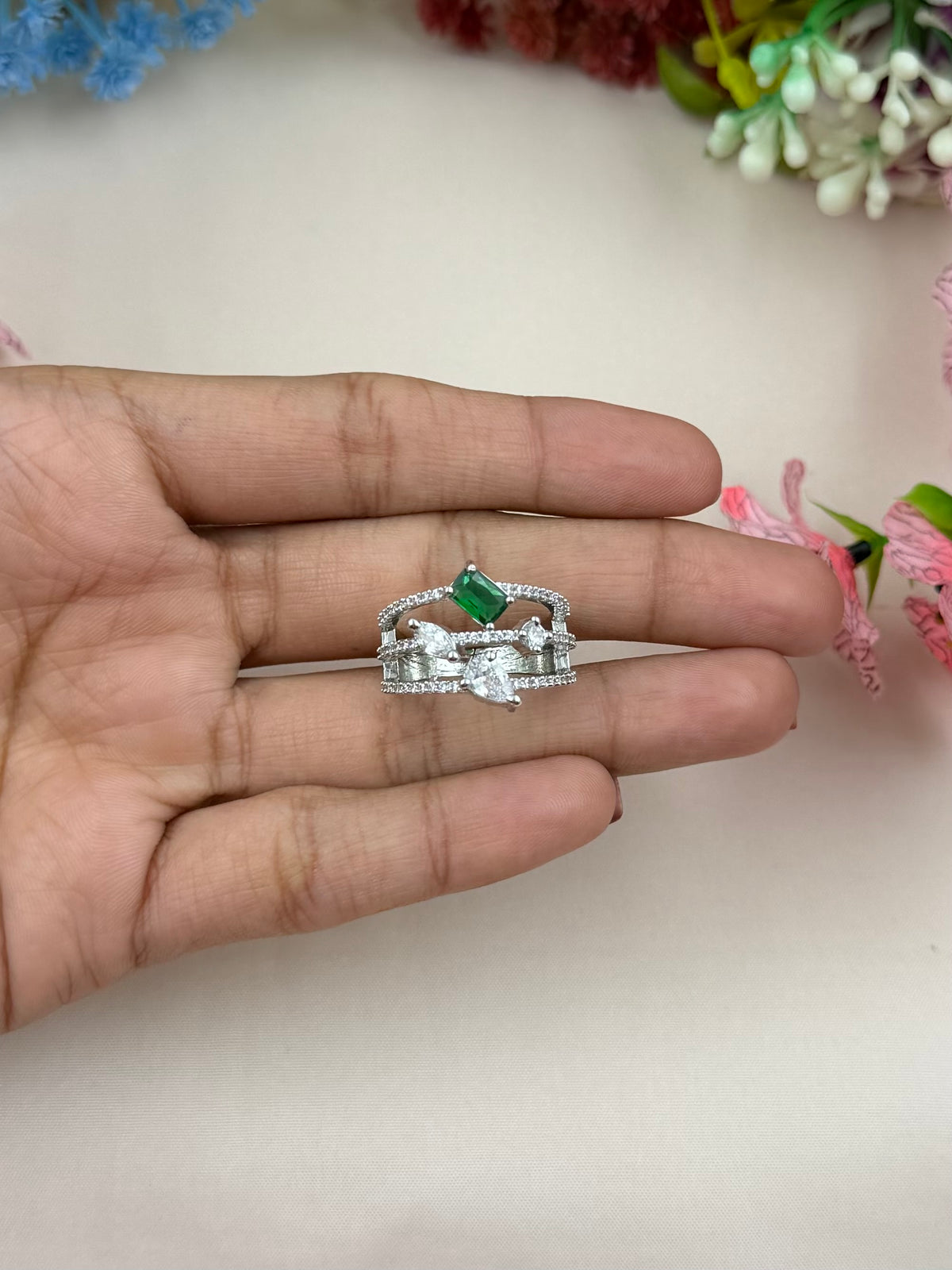 Julie American Diamond Ring (Adjustable)