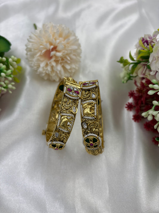 Kavita Heritage Hathi Bangles (Openable)