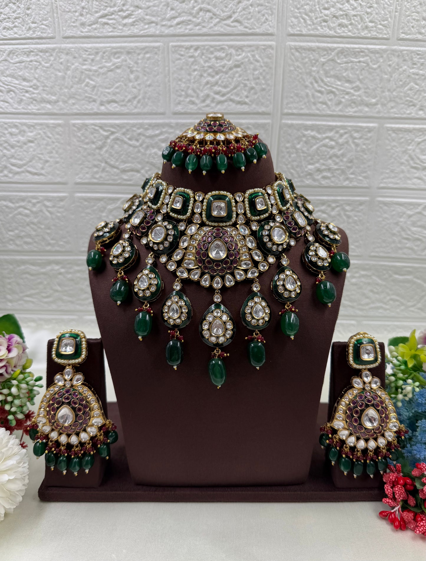 Indu Polki Kundan Necklace Set