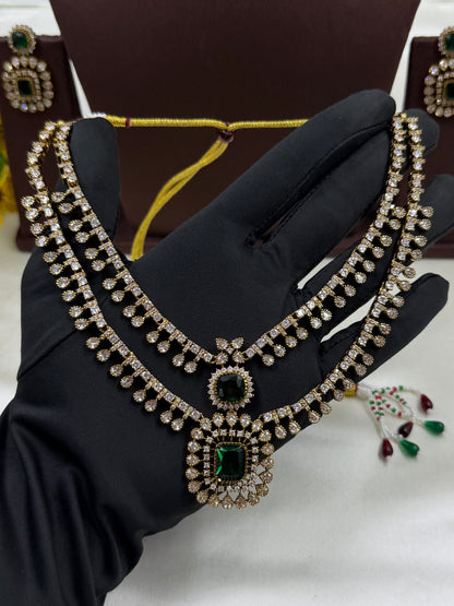 Anushka Victorian Premium Double Layer Necklace