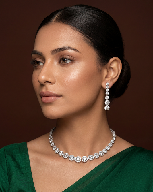 Mahi American Diamond Delicate Necklace