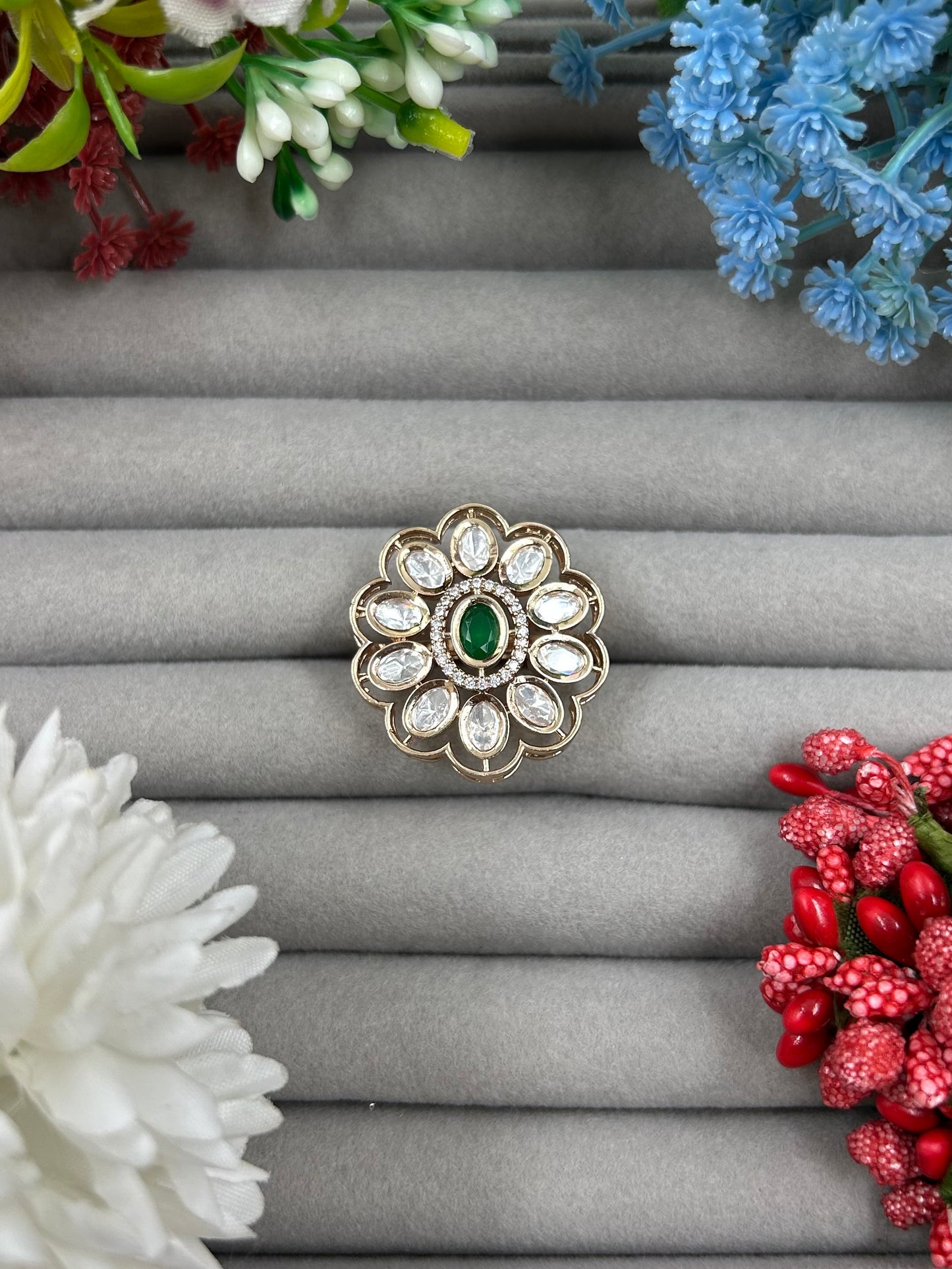 Nisha Moissanite Ring (Adjustable)