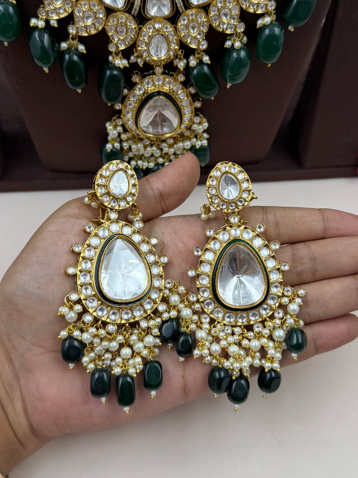 Kumudini Polki Kundan Necklace Set