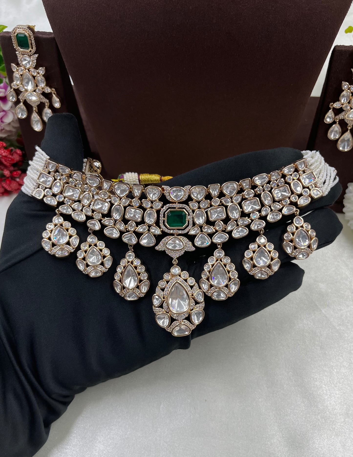 Meera Moissanite Choker Necklace