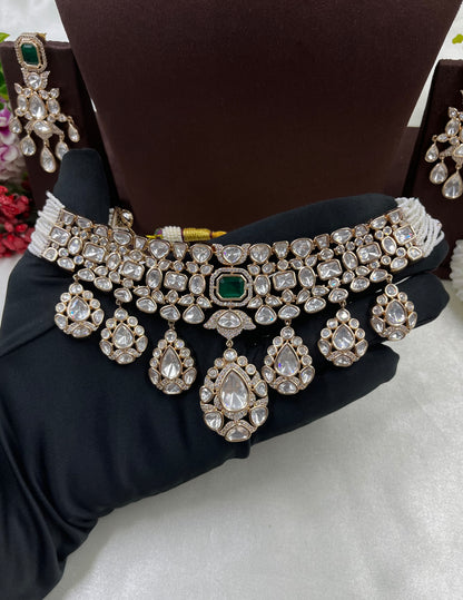 Meera Moissanite Choker Necklace