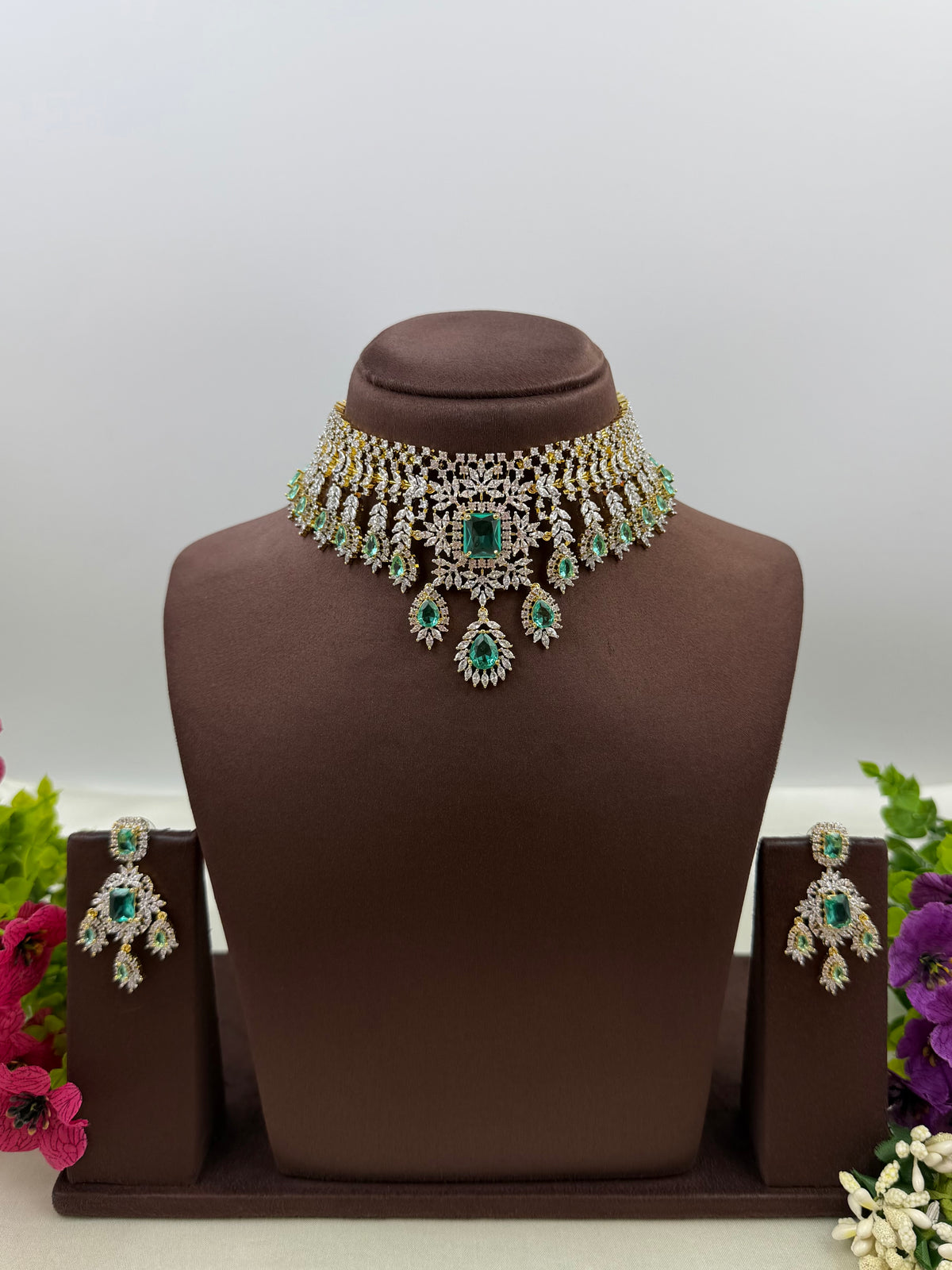 Maya American Diamond Two Tone Choke Necklace