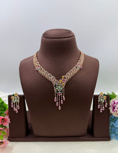 Liana American Diamond Necklace Set
