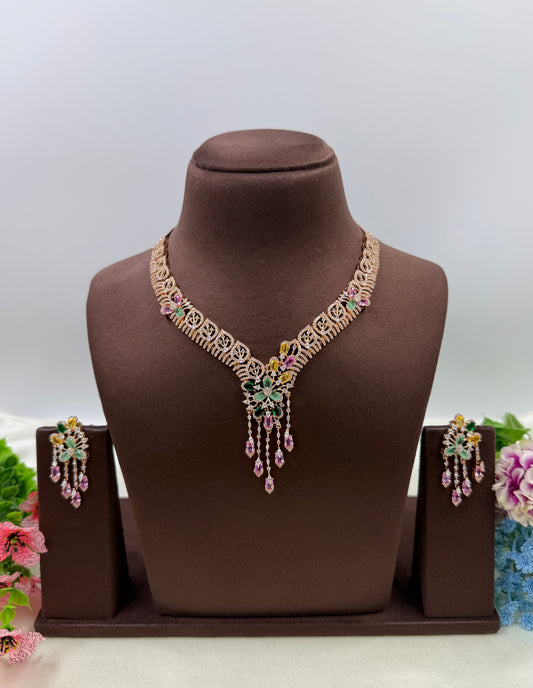 Liana American Diamond Necklace Set