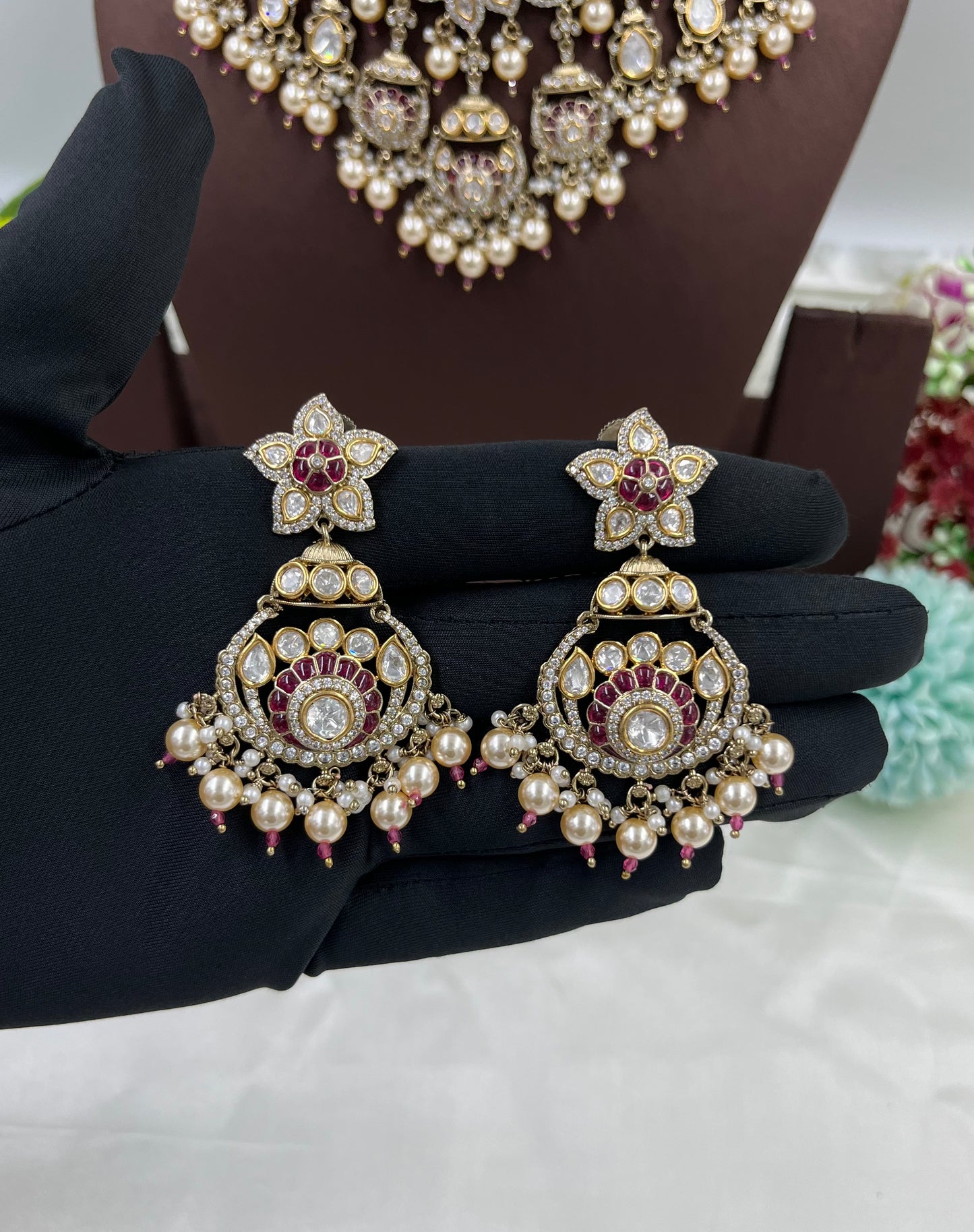Regal Moissanite Kundan Necklace