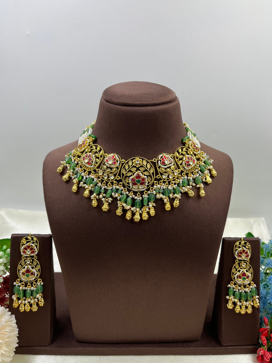 Punam Pachi Kundan Necklace