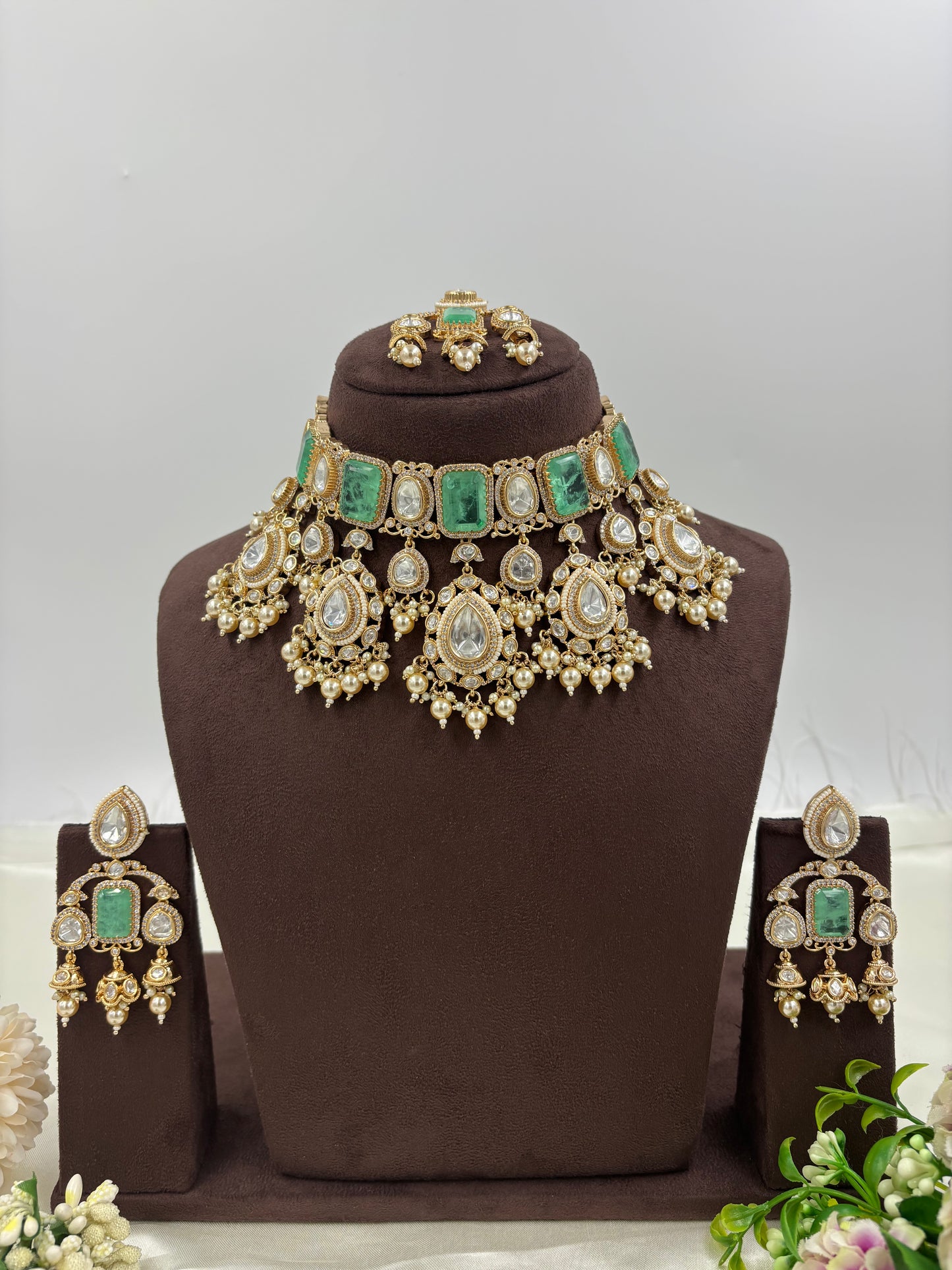 Mughal Meher Moissanite Kundan Necklace