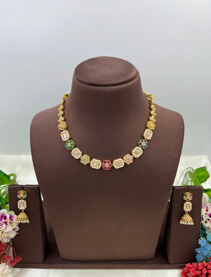 Multi Delicate Kundan Necklace