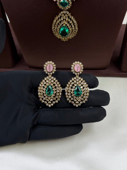Roshni Victorian Three Layer Necklace Set