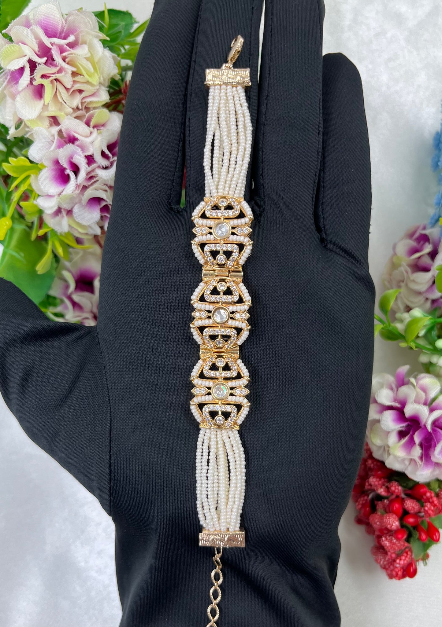 Rutvi Moissanite Moti Bracelet