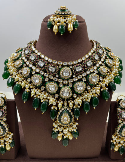 Esha Polki Kundan Necklace Set