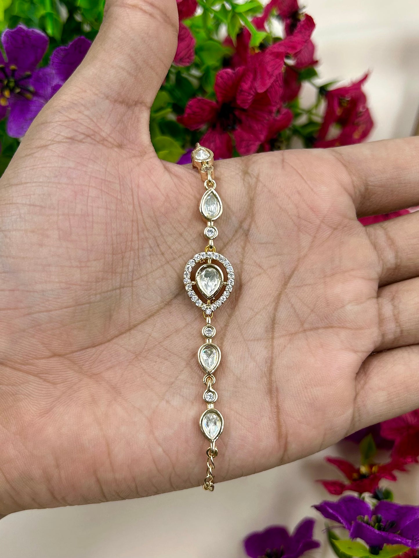 Ruhani Moissanite Bracelet (Adjustable)
