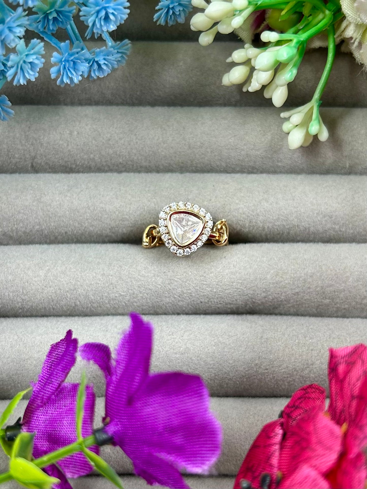 Jivana Moissanite Ring (Adjustable)
