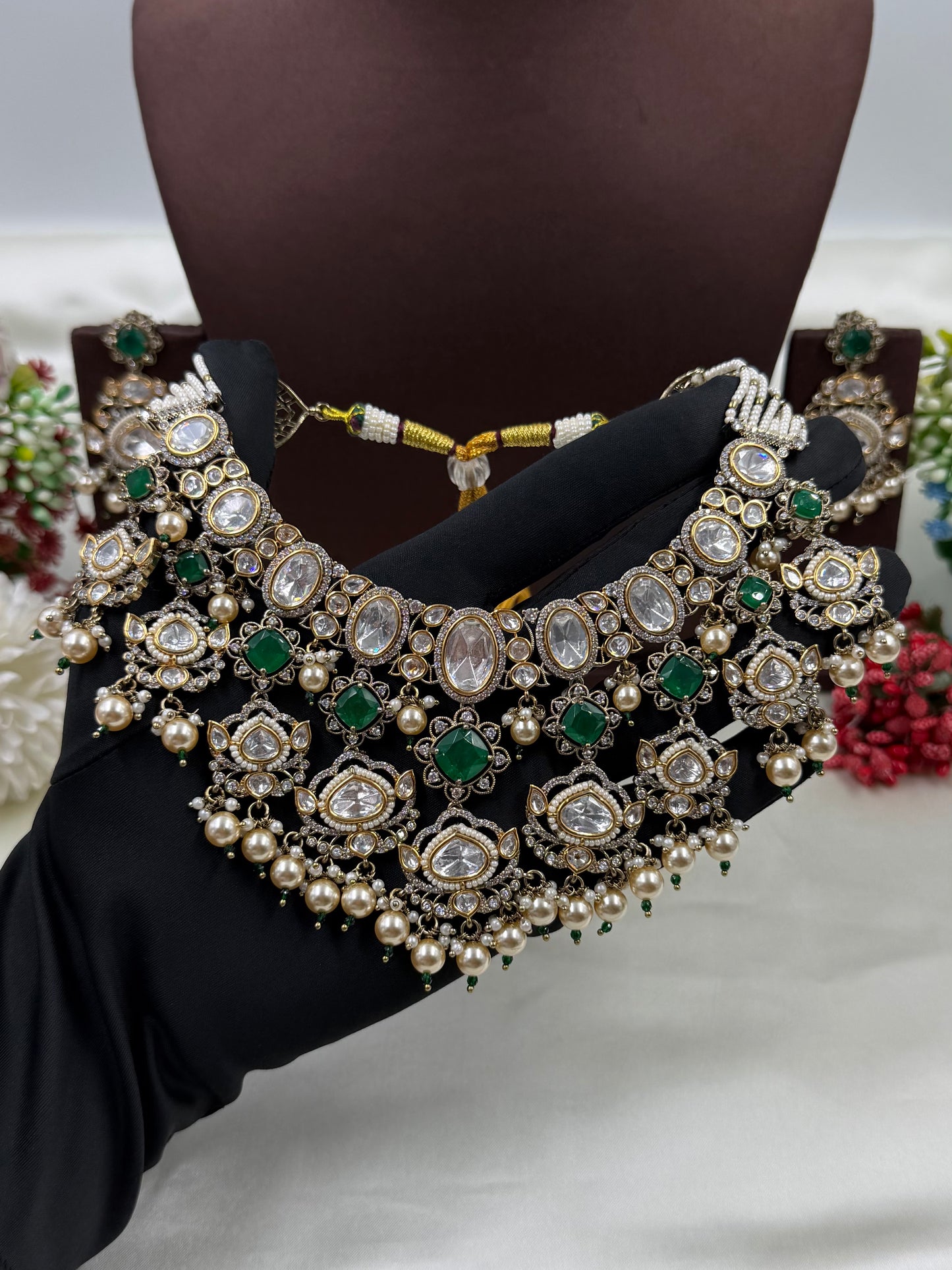 Tanisha Victorian Moissanite Necklace