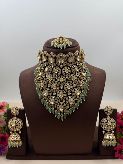 Ritvika Moissanite Polki Choker Necklace Set