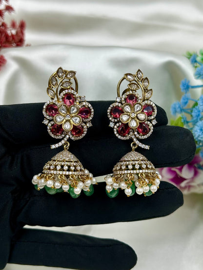 Sapna Victorian Flower Design Jhumka