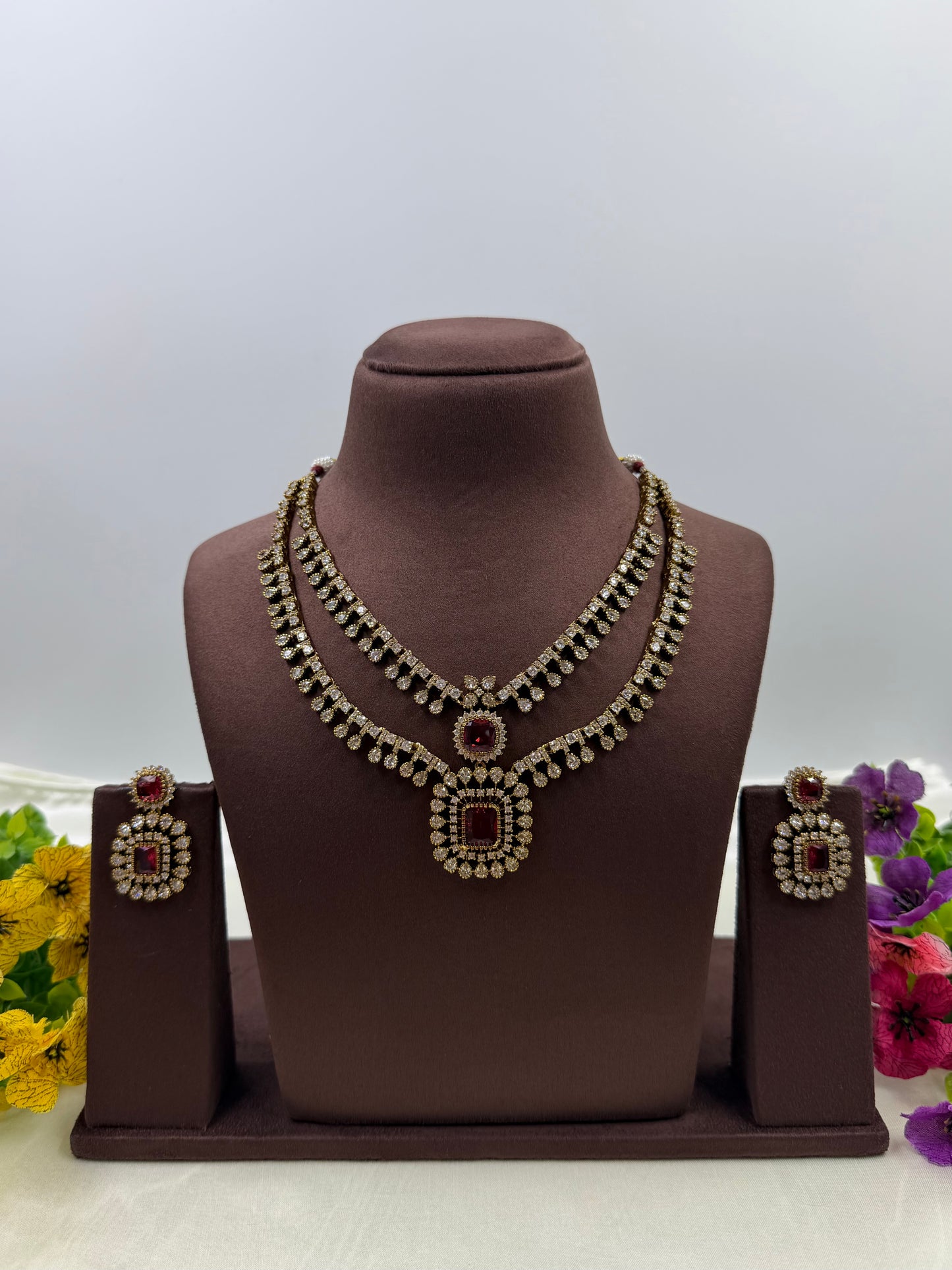 Anushka Victorian Premium Double Layer Necklace