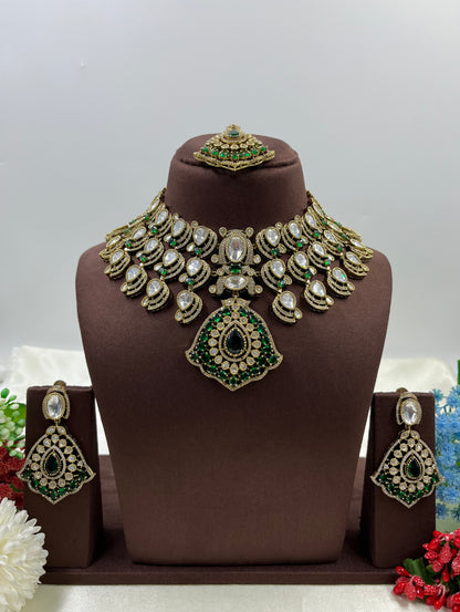 Kanti Victorian Moissanite Semi Bridal Set