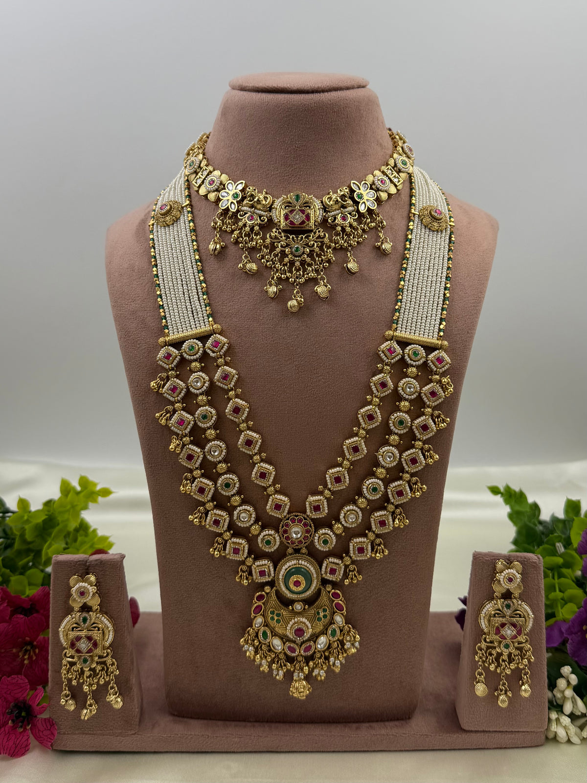 Nitya Heritage Chorski Combo Necklace Set