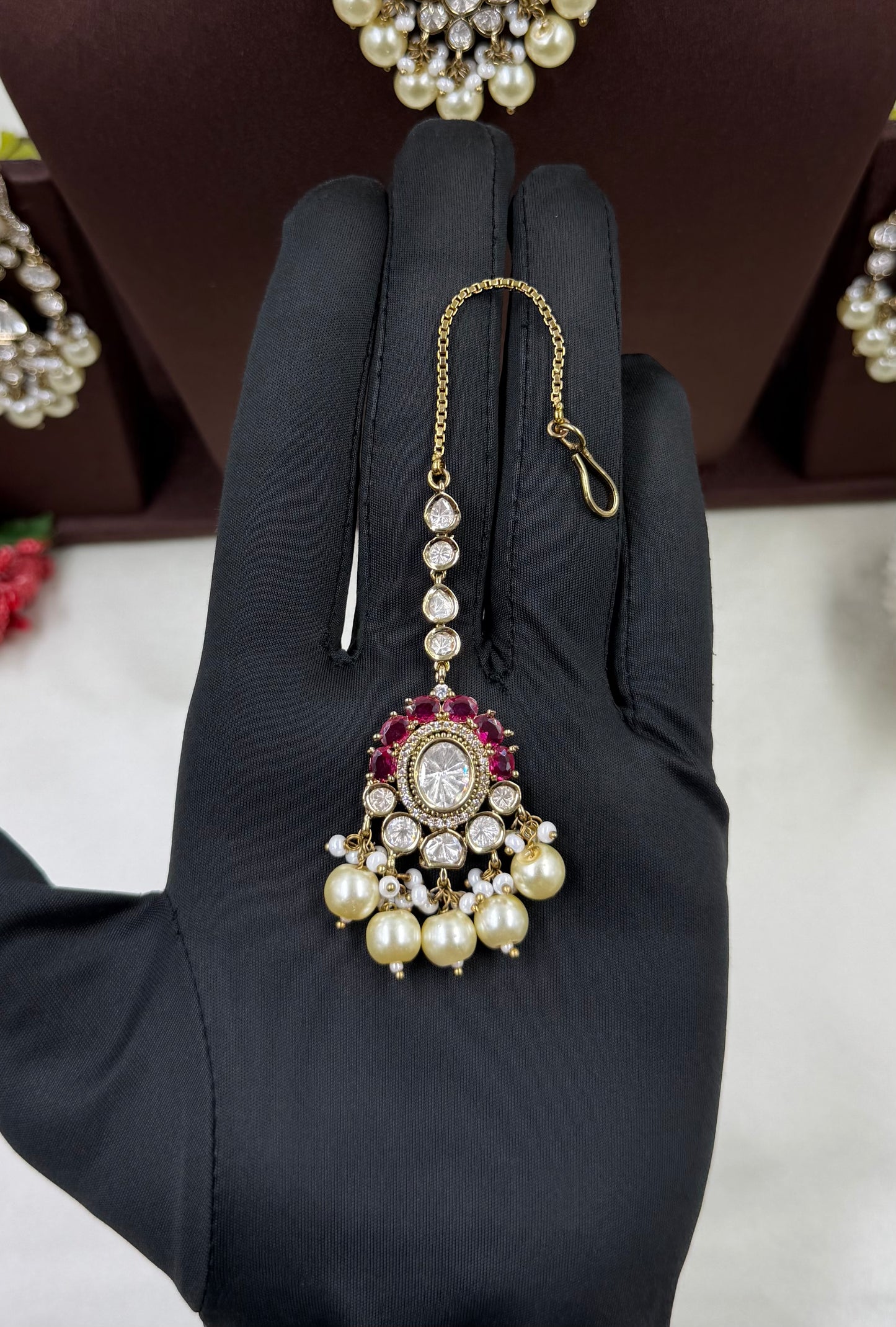 Disha Moissanite Victorian Choker Necklace Set