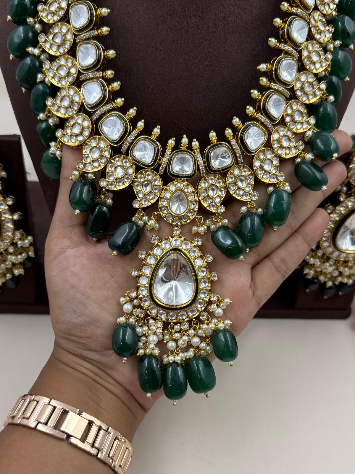 Kumudini Polki Kundan Necklace Set
