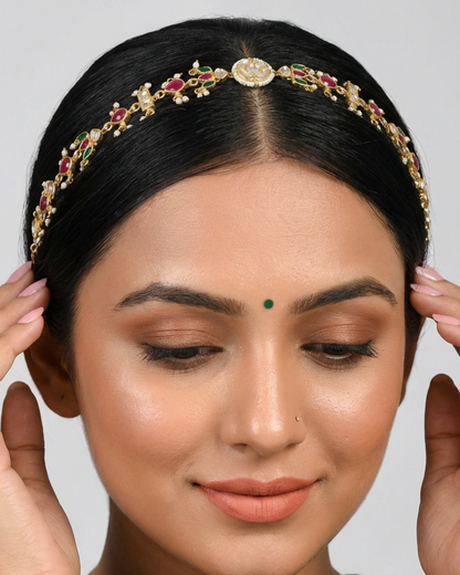 Vidya Pachi Kundan Sheesh Patti