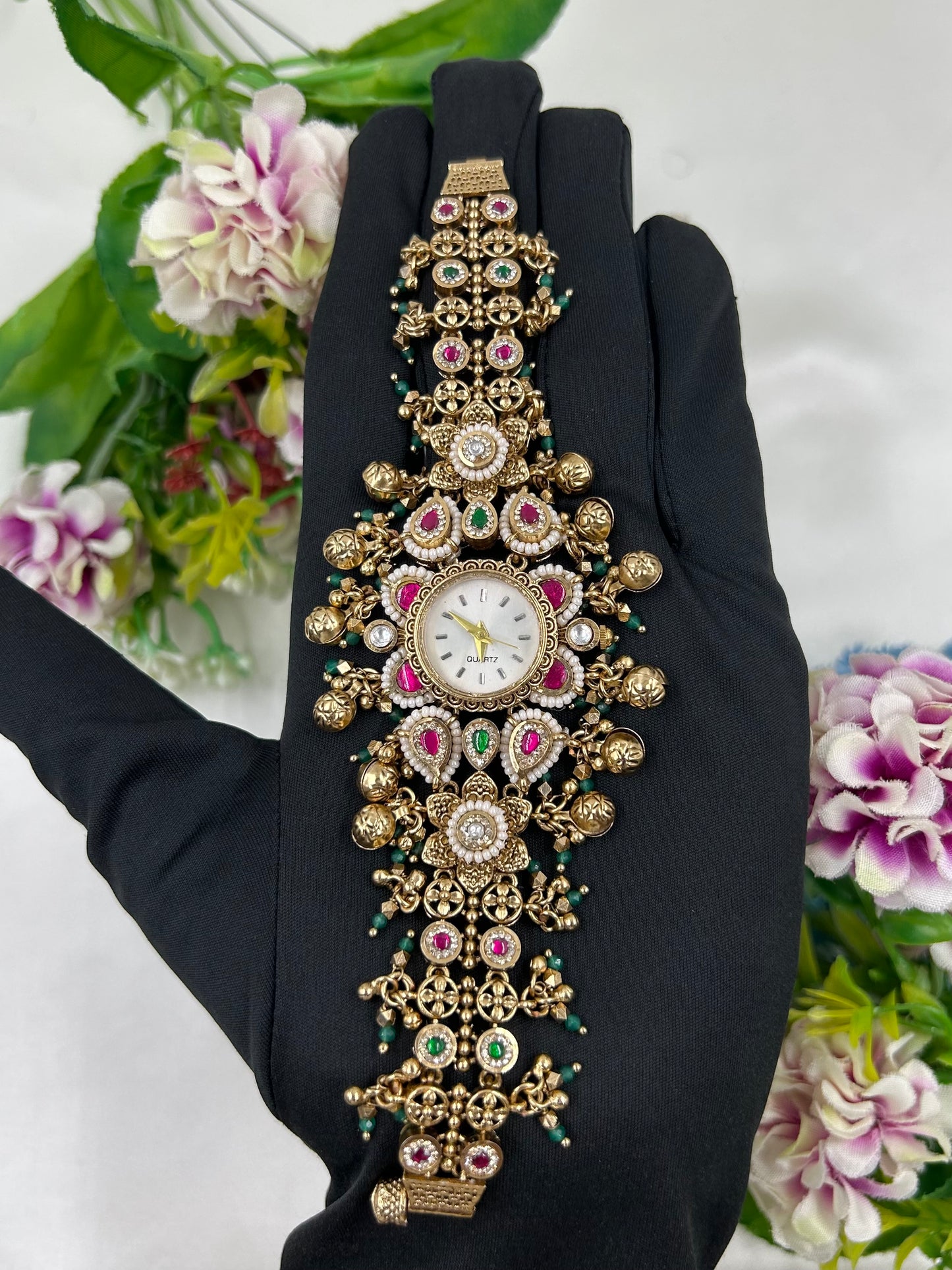 Shivani Pachi Kundan Watch
