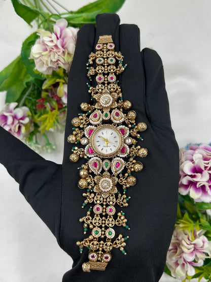 Shivani Pachi Kundan Watch