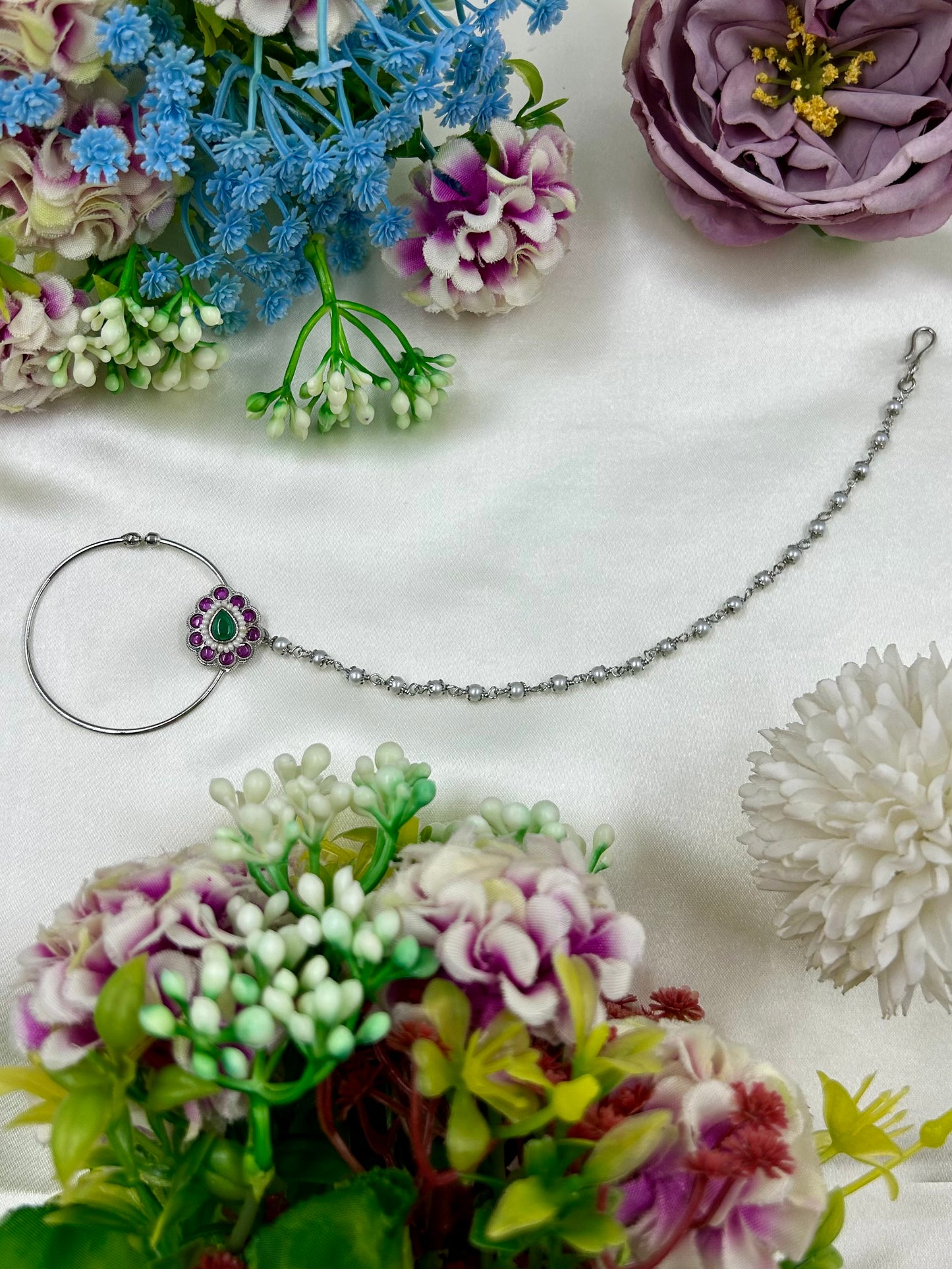 Isha American Diamond Nose Ring
