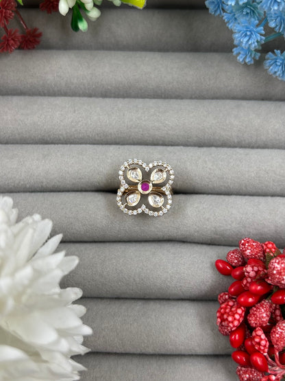 Harshada Moissanite Ring (Adjustable)