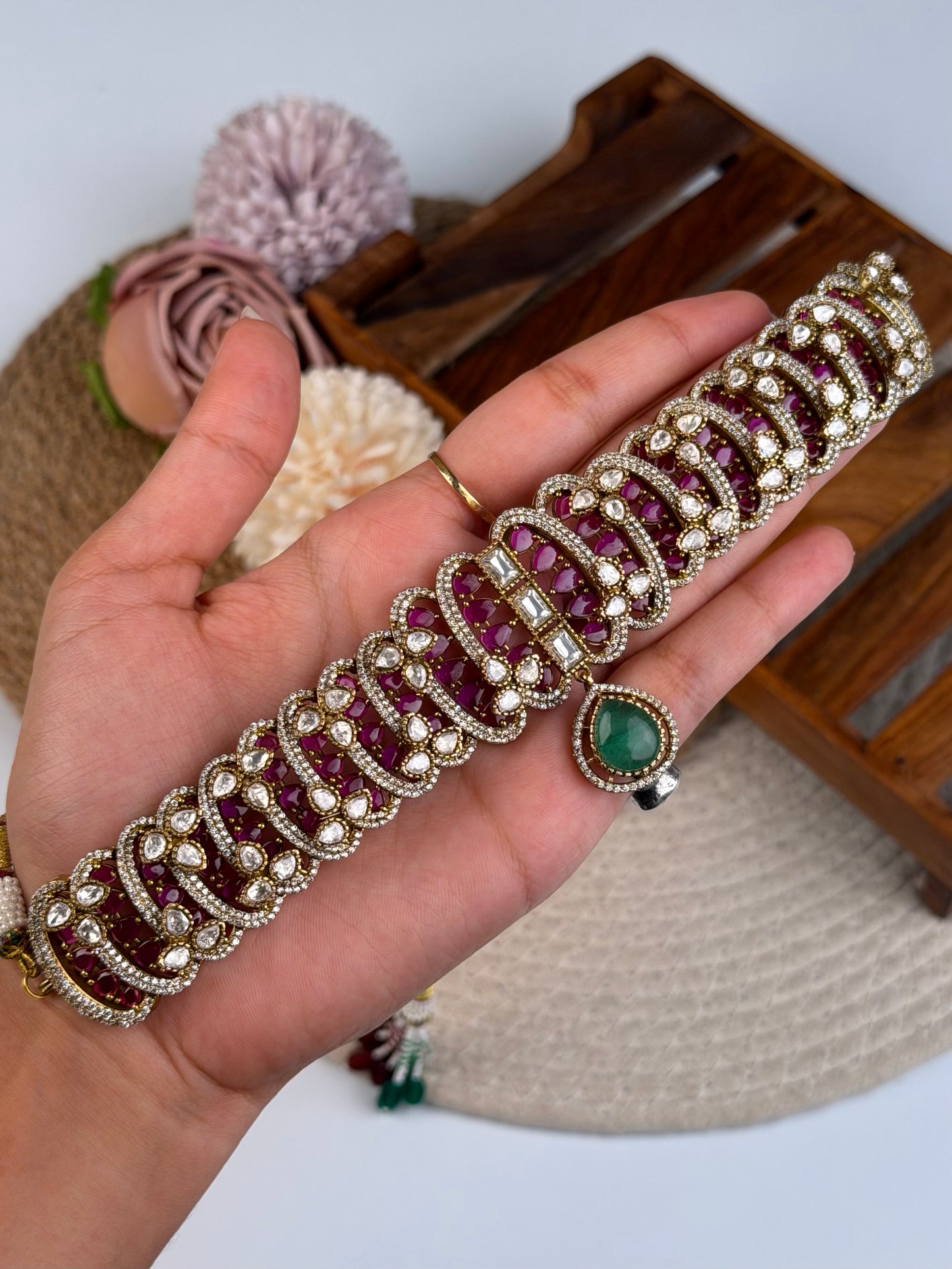Rutzz Jaipuri Kundan Necklace Set