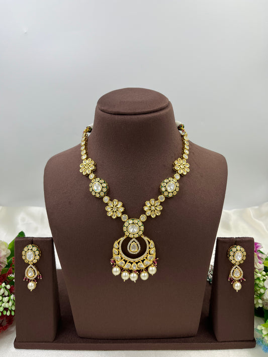 Darbar Diva Premium Moissanite Kundan Necklace