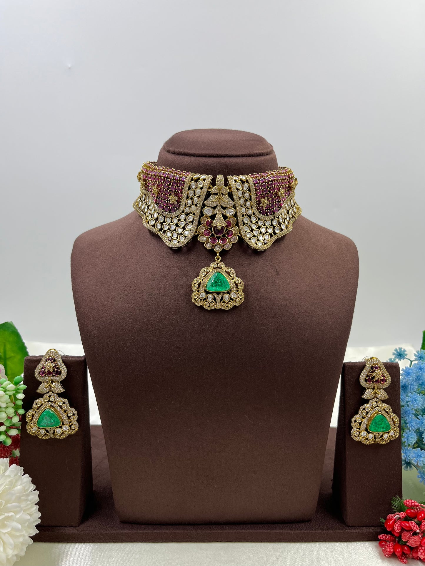 Pakhi Jaipuri Kundan Choker Necklace