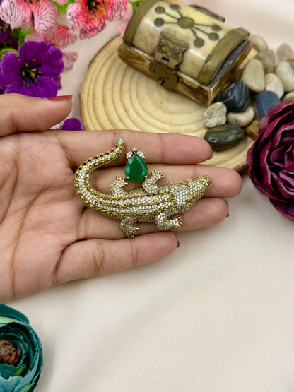 Royal Crocodile Brooch
