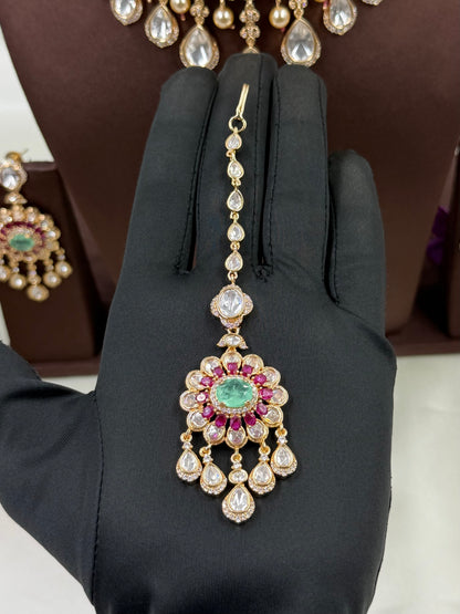 Jhanvi Moissanite Choker Necklace Set