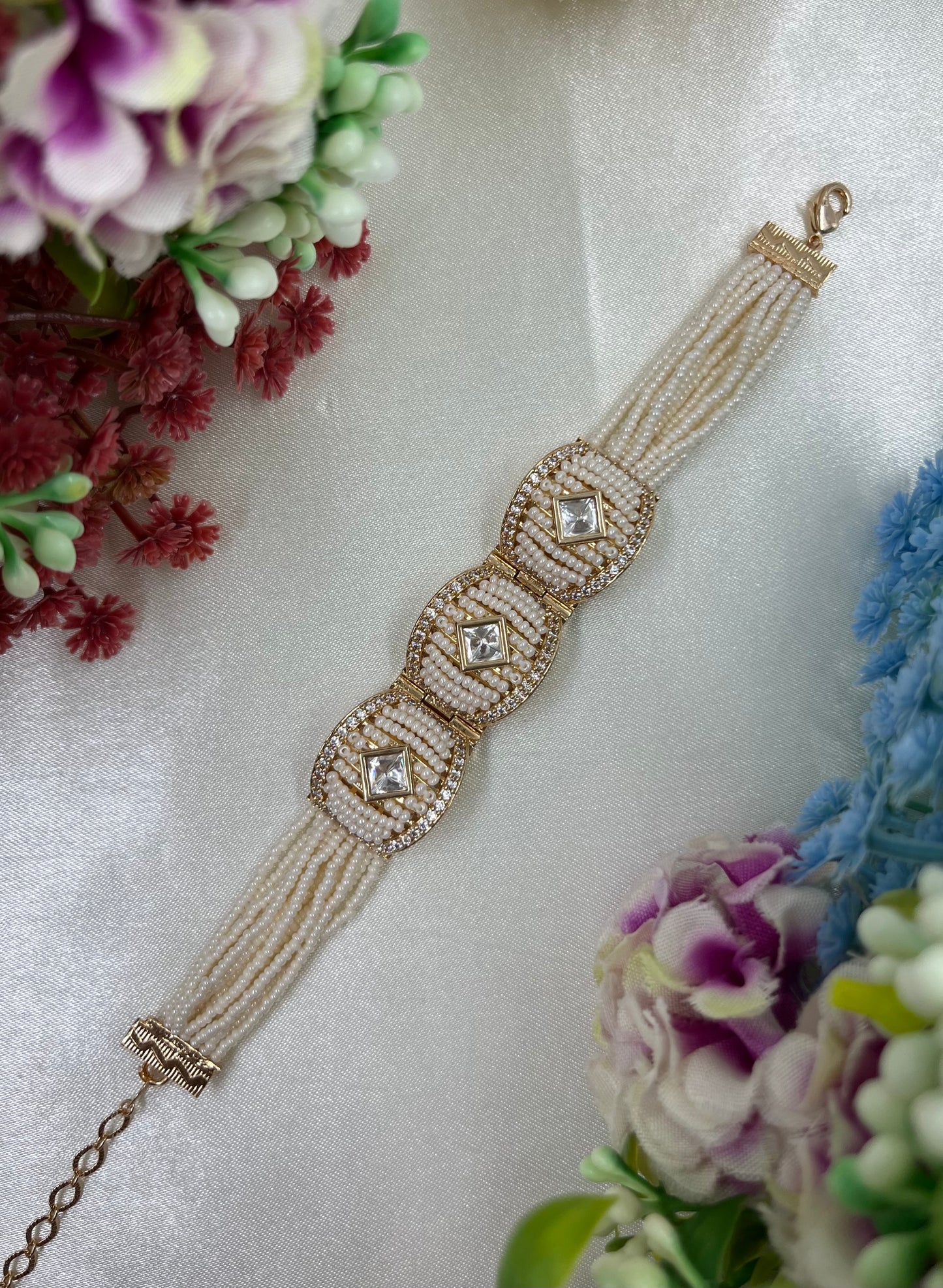 Ridhi Moissanite Moti Bracelet