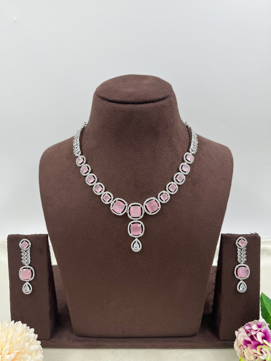 Theaa Premium American Diamond Necklace Set