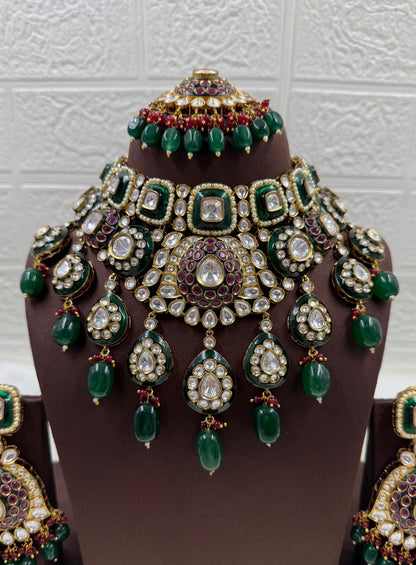 Indu Polki Kundan Necklace Set