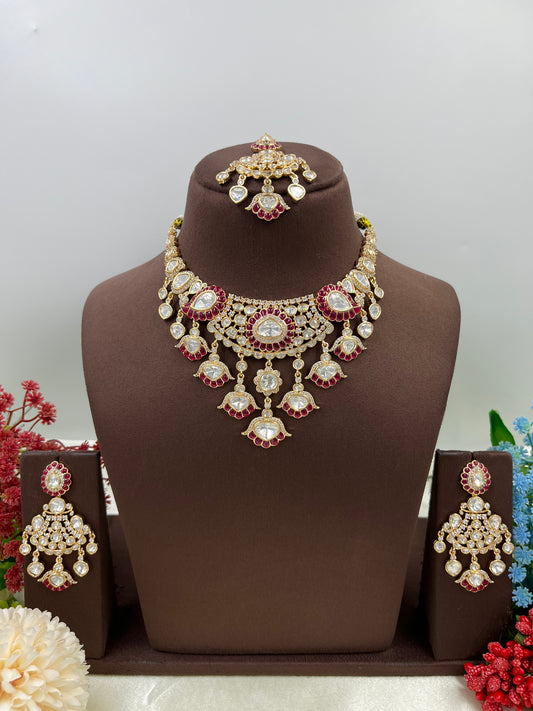 Dhvani Moissanite Kundan Necklace